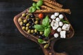 Mediterranean appetizer plate