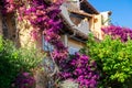 Mediterranean architecture at the idyllic small town of Cala Fornells Royalty Free Stock Photo