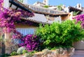 Mediterranean architecture at the idyllic small town of Cala Fornells Royalty Free Stock Photo