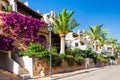 Mediterranean architecture at the idyllic small town of Cala Fornells Royalty Free Stock Photo