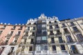 Mediterranean architecture in Spain. Old apartment building in M Royalty Free Stock Photo