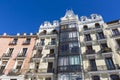 Mediterranean architecture in Spain. Old apartment building in M Royalty Free Stock Photo