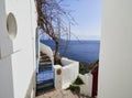 Mediterranean architecture on the streets of the Aeolian islands, Sicily, Italy Royalty Free Stock Photo