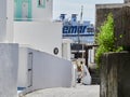 Mediterranean architecture on the streets of the Aeolian islands, Sicily, Italy Royalty Free Stock Photo