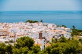 Mediterranean architecture - white color houses in Nerja, Spain Royalty Free Stock Photo