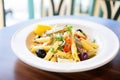 mediterranean artichoke heart pasta dish with olives Royalty Free Stock Photo