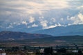 Mediterranean autumn evening view of mountains and sea 5