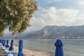 Mediterranean beach on Greek Telendos island Royalty Free Stock Photo