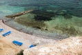 Mediterranean beach on Greek Telendos island Royalty Free Stock Photo