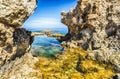 Mediterranean beach in Milazzo, Sicily, Italy