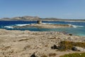 Mediterranean beach in The Spiaggia La Pelosa, Stintino, Sardinia. Royalty Free Stock Photo