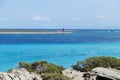 Mediterranean beach in The Spiaggia La Pelosa, Stintino, Sardinia. Royalty Free Stock Photo