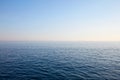 Mediterranean blue, calm sea and horizon, clear sky