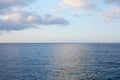 Mediterranean blue, calm sea with horizon