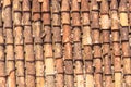 Mediterranean cityscape - view of the tiled roof of the old building