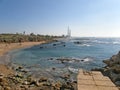 Mediterranean coast nearby Caesarea, Israel Royalty Free Stock Photo