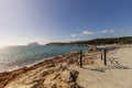 Mediterranean coast in the resort town of Moraira, overlooking Mount Ifach, province of Alicante, Spain Royalty Free Stock Photo