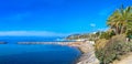 Mediterranean coast in San Remo Royalty Free Stock Photo