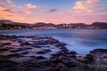 Mediterranean coast at sunset Royalty Free Stock Photo