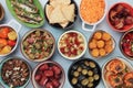 Mediterranean cold buffet food Royalty Free Stock Photo