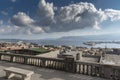 View across the straits of Messina from the Sacrario Militare Cristo Re Messina Italy Royalty Free Stock Photo