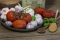 Mediterranean Cuisine Still Life With Tomatoes