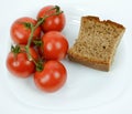 Mediterranean diet brown bread and tomato
