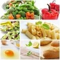 Mediterranean diet collage Royalty Free Stock Photo