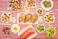 Mediterranean diet. Healthy eating concept. Top view Royalty Free Stock Photo