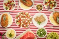 Mediterranean diet. Healthy eating concept. Top view Royalty Free Stock Photo