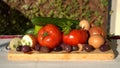 Ingredients of Greek village salad , Mediterranean diet