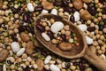 Mediterranean diet, mixture of dried legumes Royalty Free Stock Photo