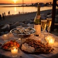 A Mediterranean feast by beach