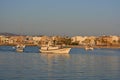 Mediterranean fishing trawler coming in to port Royalty Free Stock Photo