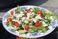 Mediterranean Greek salad with feta cheese and olives