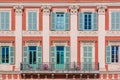 Mediterranean house facades in Nice Royalty Free Stock Photo