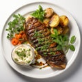 Mediterranean-inspired Grilled Red Fish With Potatoes And Sauce