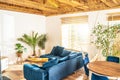 Mediterranean interior design of beautiful house Royalty Free Stock Photo