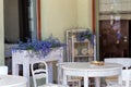 Mediterranean interior - garden furniture Royalty Free Stock Photo