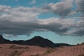 Mediterranean landscape and cloudy sky Pyrenees orientales, France Royalty Free Stock Photo