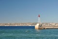 Mediterranean landscape with a lighthouse, port of Marseille, France