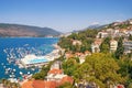 Mediterranean landscape. Montenegro, Bay of Kotor. Beautiful summer view of coastal town of Herceg Novi Royalty Free Stock Photo