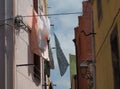 Mediterranean Laundry in the Spring Breeze Royalty Free Stock Photo