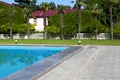 Mediterranean mansion with a swimming pool Royalty Free Stock Photo