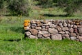 Sardinia. Rural architecture. Typical dry stone wall for fencing of rural properties. The walls characterize the island landscape