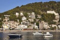 Mediterranean marina in Mallorca island. Puerto de Soller. Mallorca, Spain