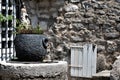 Mediterranean Medieval Town Detail in Montengero - Travel Summe Royalty Free Stock Photo