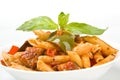 Mediterranean penne pasta Royalty Free Stock Photo