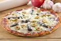 Mediterranean pizza with anchovies