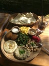 Mediterranean Platter of Food Royalty Free Stock Photo